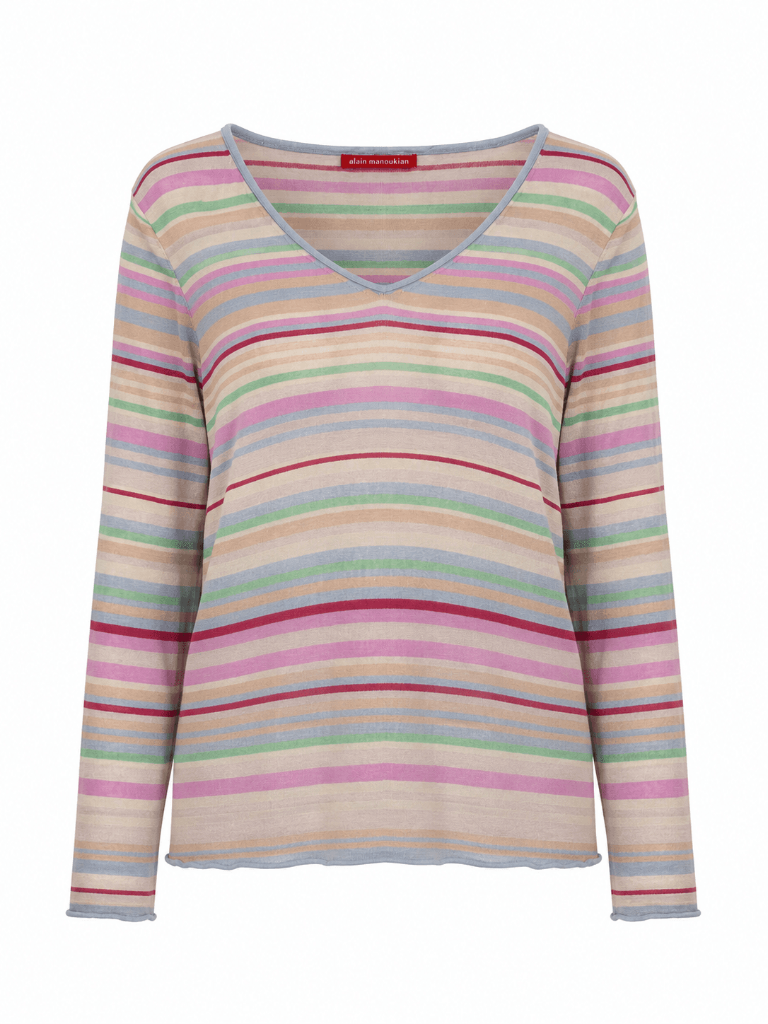 Striped Silk-Blend Top