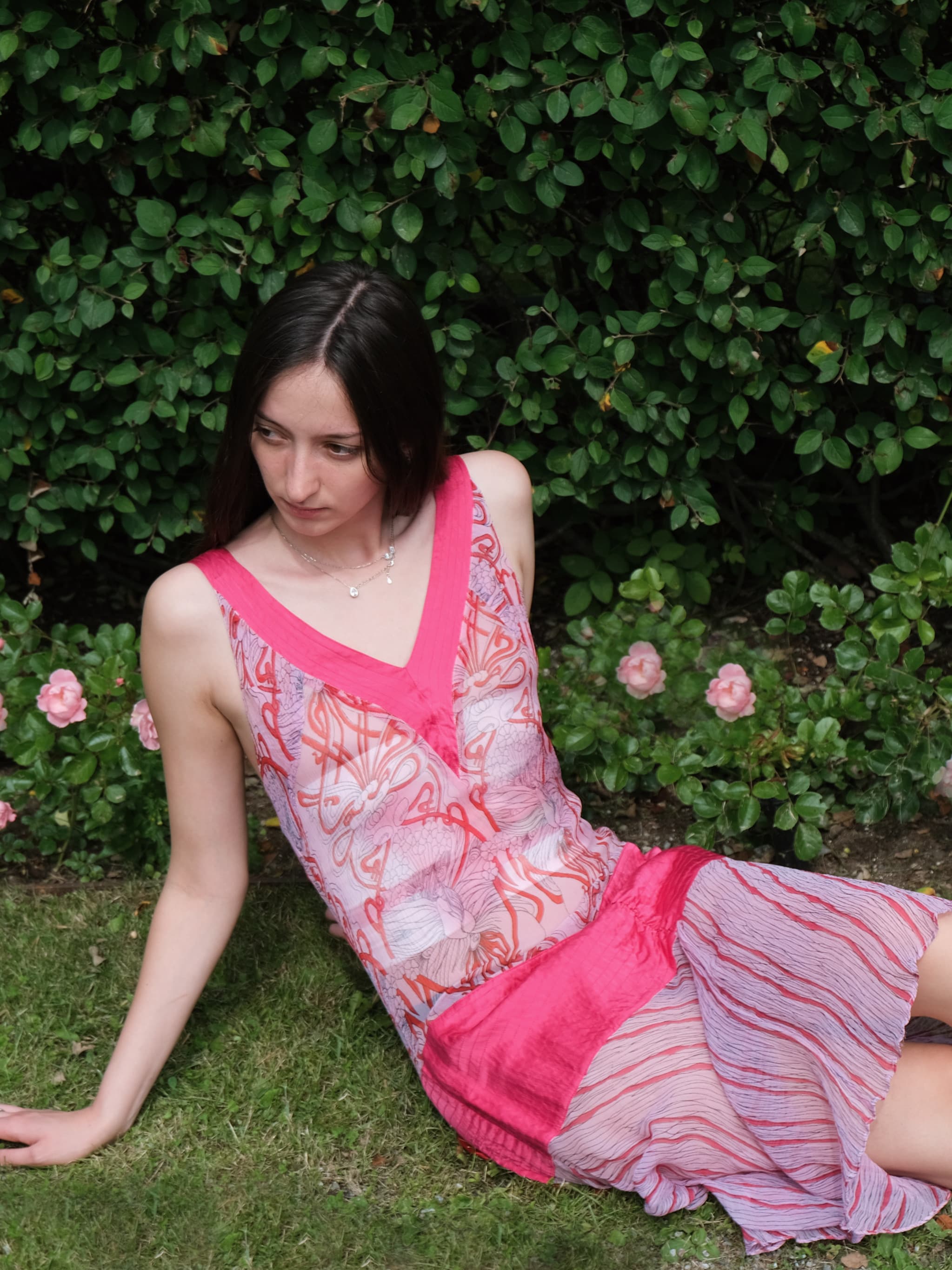 Vintage sheer silk dress