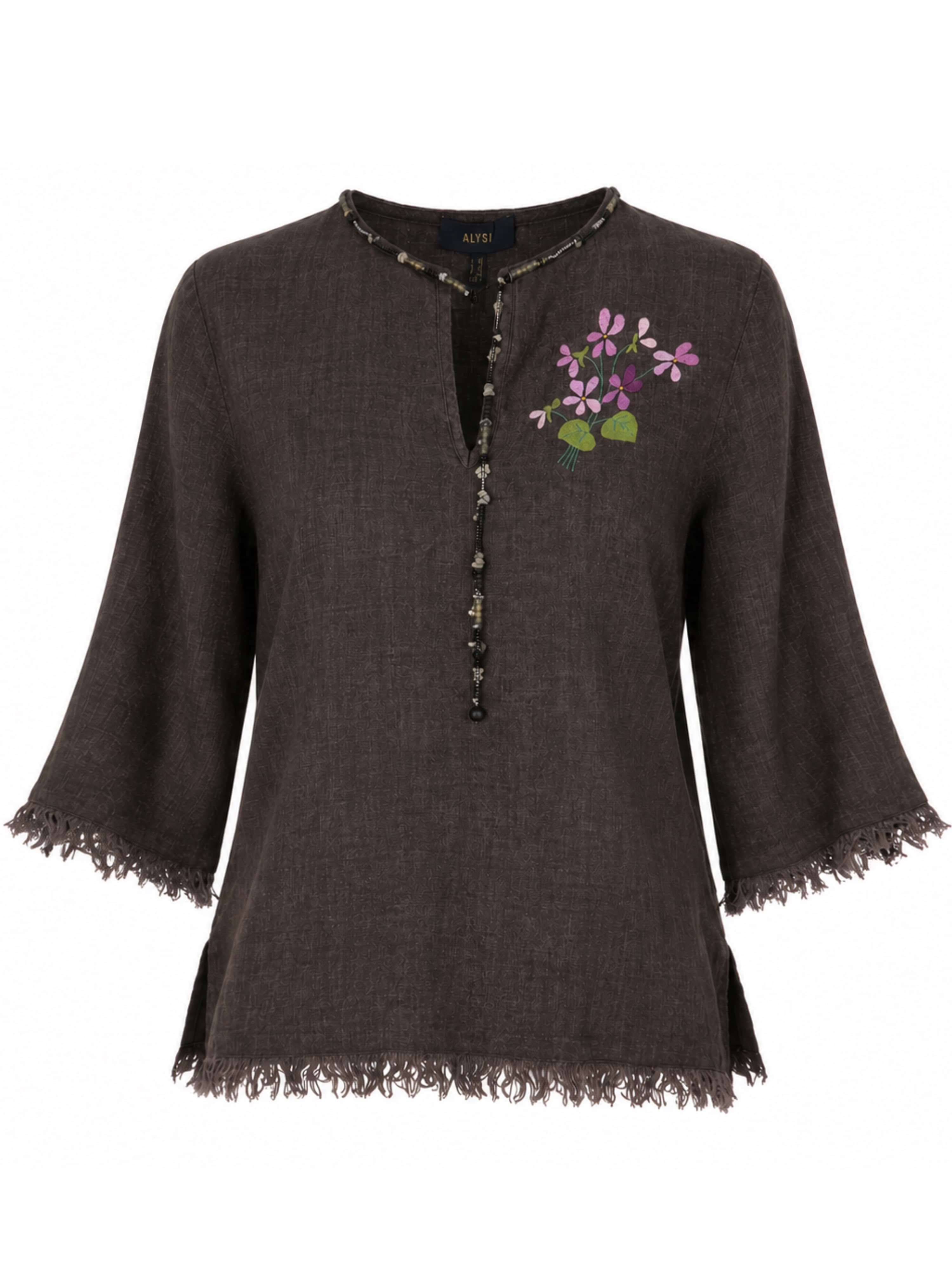 Embroidered Linen Blouse