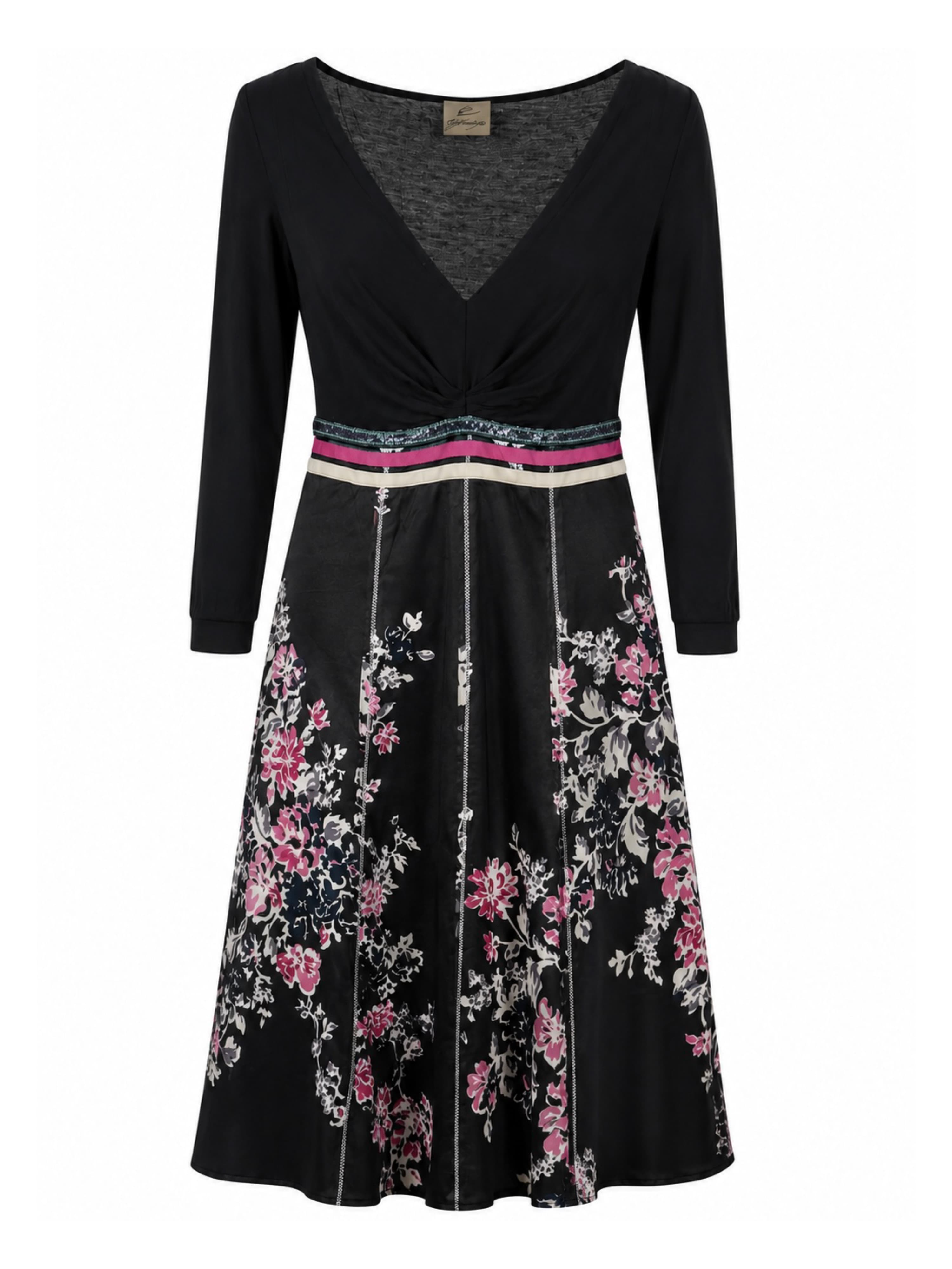 Floral Satin Midi Dress